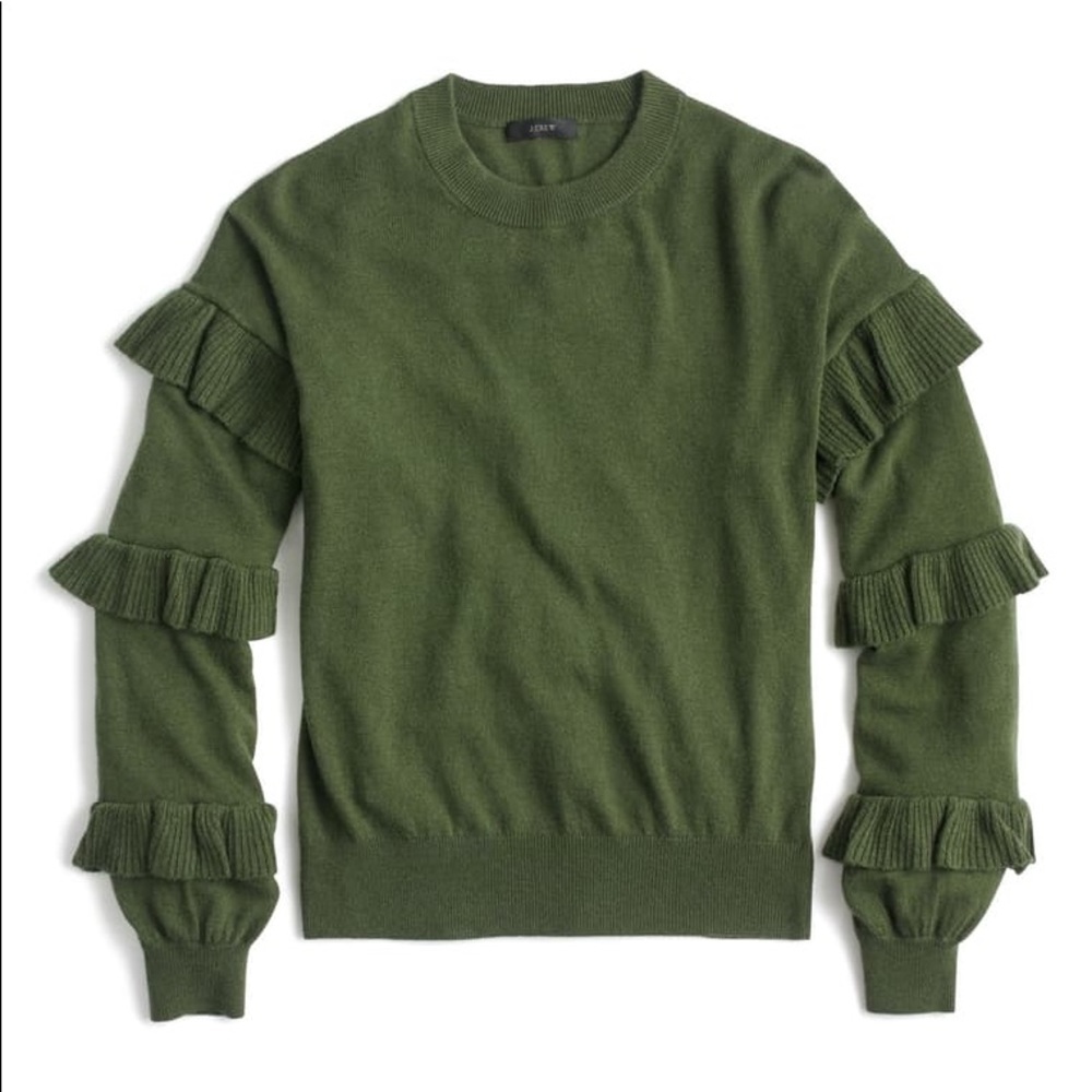 J. Crew Ruffle Sleeve Sweater - Picture 2 of 3